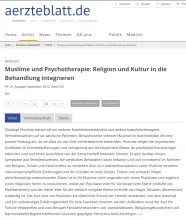 Screenshot des Artikels: Muslime und Psychotherapie: Religion und Kultur in die Behandlung integrieren